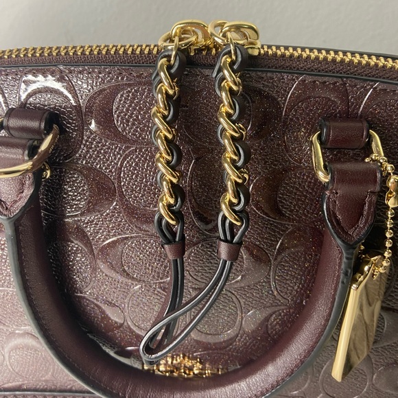 Coach purple with sparkle handbag includes attachment for cross body style - Picture 13 of 17